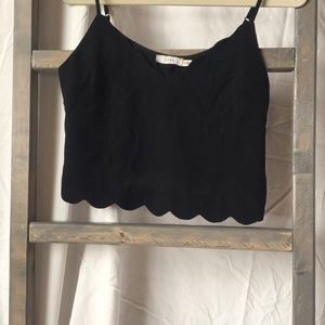 Lush Scalloped crop top